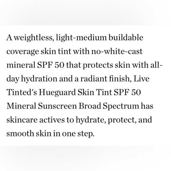 ONLY 1! Tinted Hueguard Skin Tint Mineral Sunscreen SPF50 SHADE 5 NEW IN BOX - Picture 9 of 11